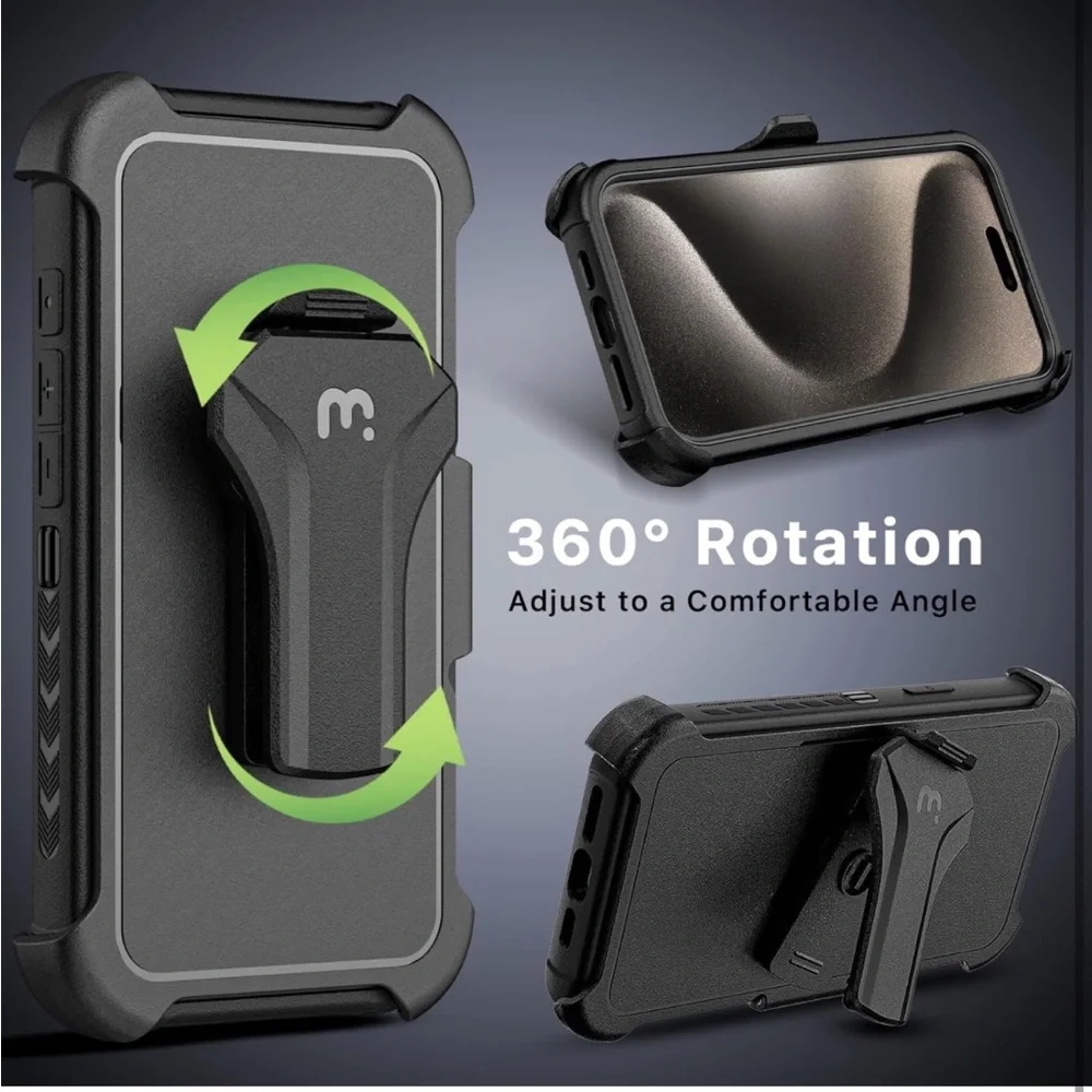 MYBAT PRO Maverick Series iPhone 15 Pro Case with Belt Clip Holster